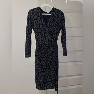 Ann Taylor printed wrap dress